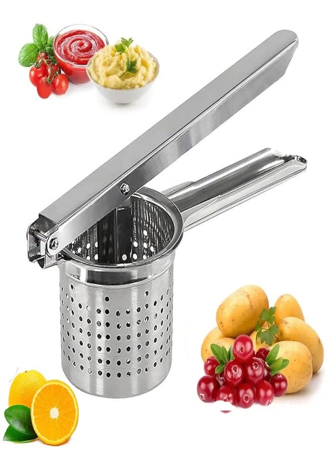 Imaashi Stainless Steel Heavy-Duty Potato Ricer & Masher - Multipurpose Food Presser for Potatoes, Pumpkins, Lemons, and Fruits - Perfect Kitchen Tool for Smooth Juices & Purees - Image 1